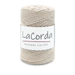 Sznurek La Corda Macrame Cotton  2mm / rolka 200m / 190 beż