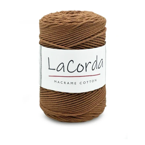 Sznurek La Corda Macrame Cotton 2mm / rolka 200m / 220 karmel