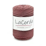 Sznurek La Corda Macrame Cotton  2mm / rolka 200m / 730 brudny róż
