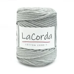 Sznurek La Corda Cotton Cord  5mm / rolka 100m / 110 jasny szary