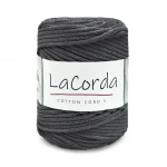 Sznurek La Corda Cotton Cord  5mm / rolka 100m / 145 grafit