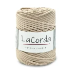 Sznurek La Corda Cotton Cord  5mm / rolka 100m / 210 ciepły beż