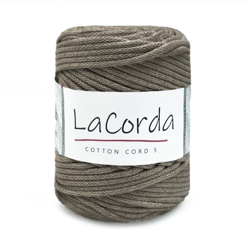 Sznurek La Corda Cotton Cord 5mm / rolka 100m / 200 mocca