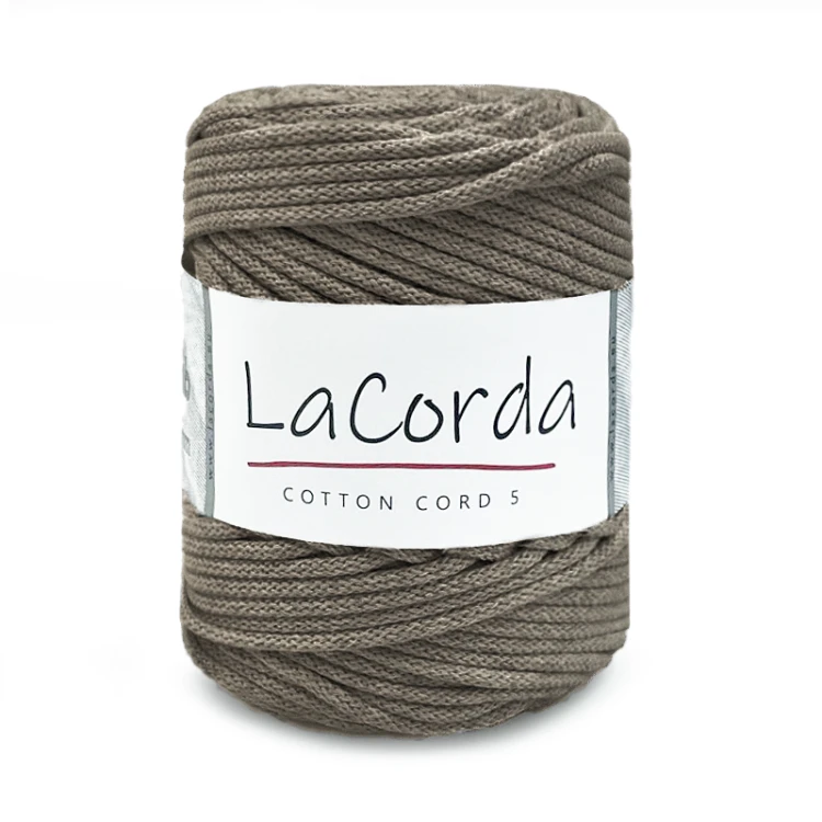 Sznurek La Corda Cotton Cord 5mm / rolka 100m / 200 mocca
