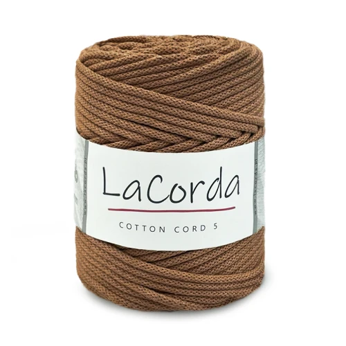 Sznurek La Corda Cotton Cord 5mm / rolka 100m / 220 karmel