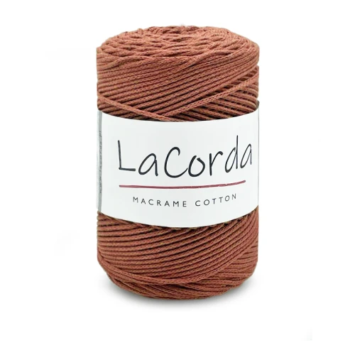 Sznurek La Corda Macrame Cotton 2mm / rolka 200m / 750 cegła