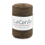 Sznurek La Corda Macrame Cotton  2mm / rolka 200m / 230 ciemny brąz