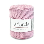 Sznurek La Corda Cotton Cord  5mm / rolka 100m / 330 jasny róż