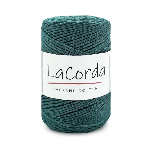Sznurek La Corda Macrame Cotton 2mm / rolka 200m / 590 petrol