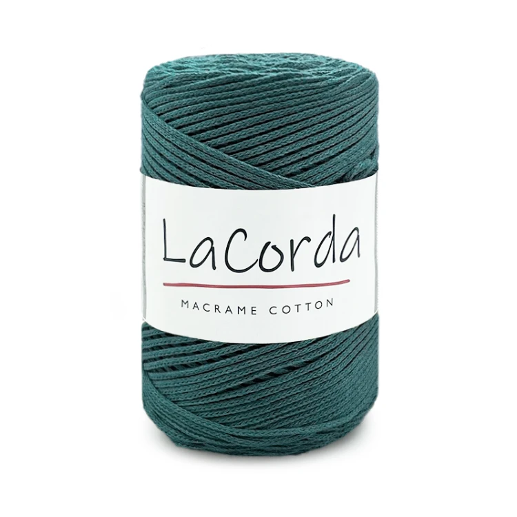 Sznurek La Corda Macrame Cotton 2mm / rolka 200m / 590 petrol