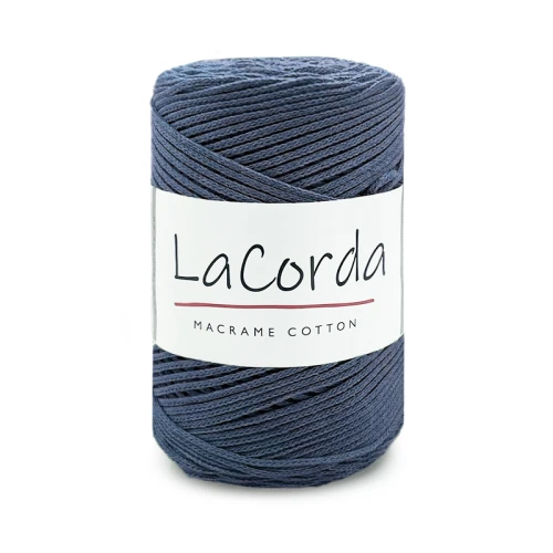 Sznurek La Corda Macrame Cotton 2mm / rolka 200m / 550 ciemny jeans