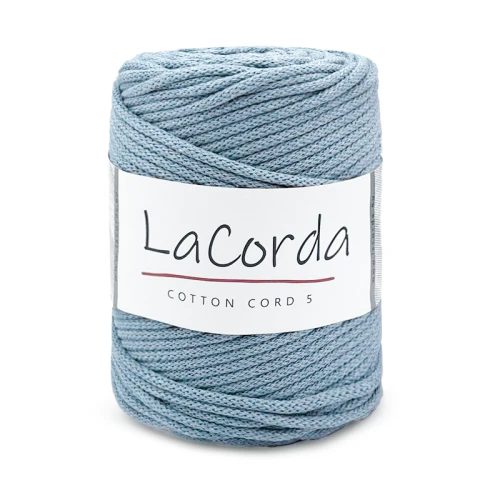 Sznurek La Corda Cotton Cord 5mm / rolka 100m / 690 błękit