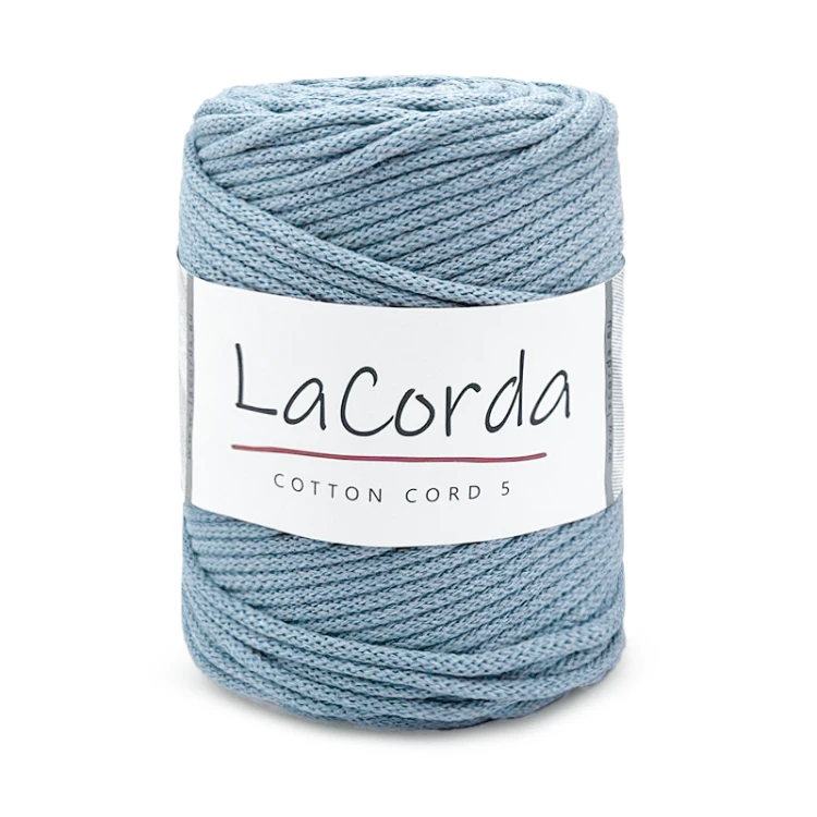 Sznurek La Corda Cotton Cord 5mm / rolka 100m / 690 błękit