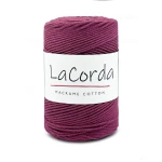 Sznurek La Corda Macrame Cotton  2mm / rolka 200m / 270 jeżyna