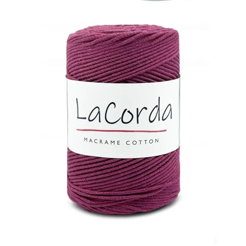Sznurek La Corda Macrame Cotton 2mm / rolka 200m / 270 jeżyna