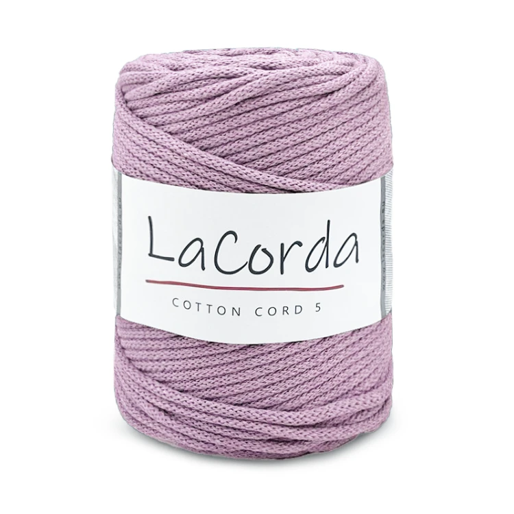 Sznurek La Corda Cotton Cord 5mm / rolka 100m / 720 wrzos
