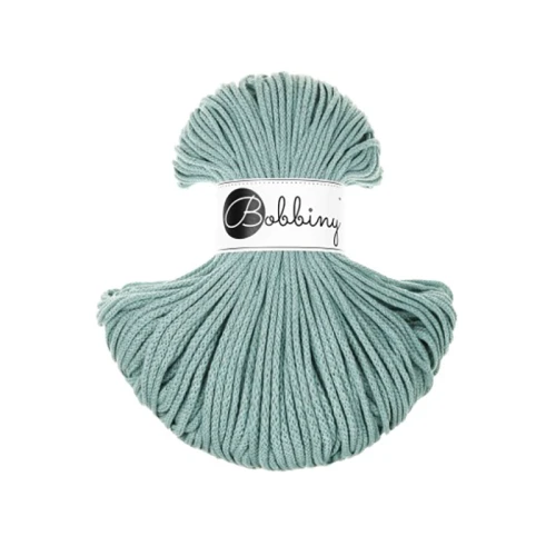 Sznurek pleciony bawełniany Bobbiny Junior / Duck Egg Blue / Brudny błękit / 3mm / 100m