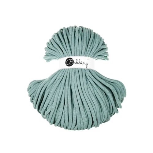 Sznurek pleciony bawełniany Bobbiny Jumbo / Brudny błękit / Duck Egg Blue / 9mm / 100m
