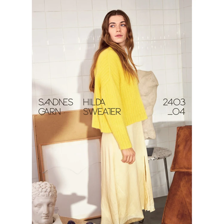 Wzór druty Sandnes Garn Hilda Sweater 2403_04  - w języku angielskim