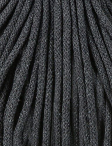 Sznurek pleciony bawełniany Bobbiny Premium MINI / Grafitowy / Charcoal / 5mm / 50m