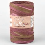 Włóczka Stenli Raffia Multi 13 / rafia papierowa / piwonia/brąz/oliwka
