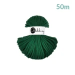 Sznurek pleciony bawełniany Bobbiny Premium MINI / Leśny / Pine Green / 5mm / 50m