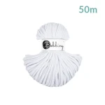 Sznurek pleciony bawełniany Bobbiny Premium MINI / Biały / White / 5mm / 50m