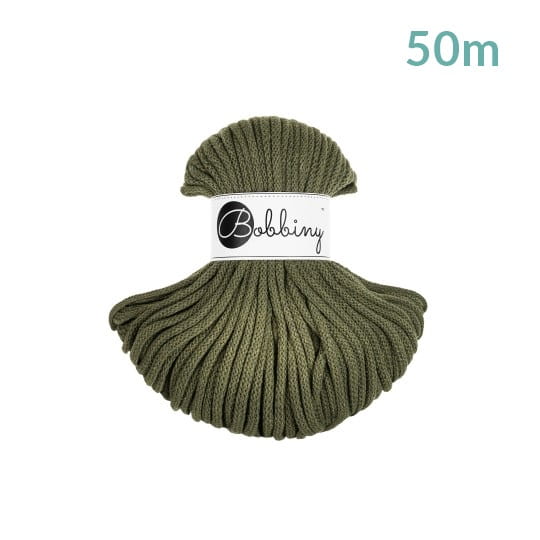 Sznurek pleciony bawełniany Bobbiny Premium MINI / Awokado / Avocado  / 5mm / 50m