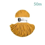 Sznurek pleciony bawełniany Bobbiny Premium MINI / Musztarda / Mustard / 5mm / 50m
