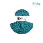 Sznurek pleciony bawełniany Bobbiny Premium MINI / Morski / Teal / 5mm / 50m