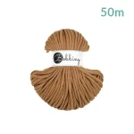 Sznurek pleciony bawełniany Bobbiny Premium MINI / Karmel / Caramel / 5mm / 50m