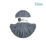 Sznurek pleciony bawełniany Bobbiny Premium MINI / Stalowy / Steel / 5mm / 50m