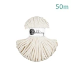 Sznurek pleciony bawełniany Bobbiny Premium MINI / Naturalny / Natural / 5mm / 50m