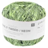 Nić / Włóczka fantazyjna Rico Design Creative Make It Tweed Neon 001 / yellow green
