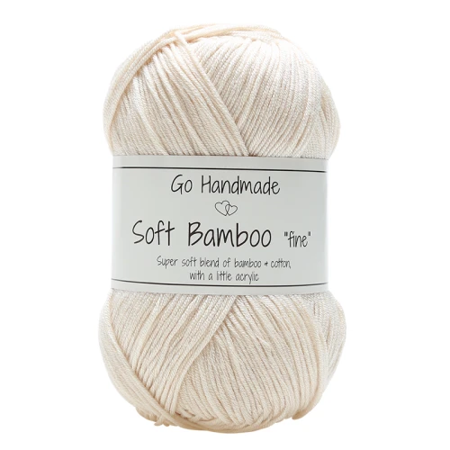 Włóczka Go Handmade Soft Bamboo "fine" / 17320 złamana biel