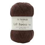 Włóczka Go Handmade Soft Bamboo "fine"  / 17323 ciemny brąz