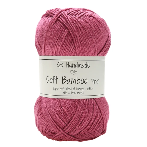 Włóczka Go Handmade Soft Bamboo "fine" / 17325 róż