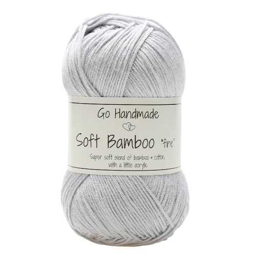 Włóczka Go Handmade Soft Bamboo "fine" / 17328 jasny szary