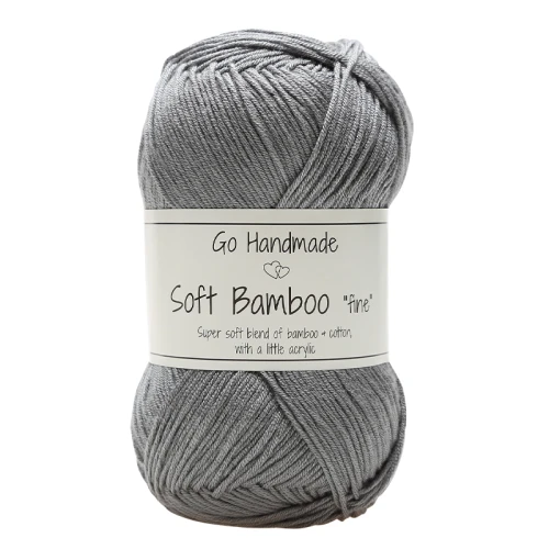 Włóczka Go Handmade Soft Bamboo "fine" / 17329 szary