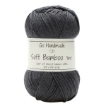 Włóczka Go Handmade Soft Bamboo "fine"  / 17330 ciemny szary