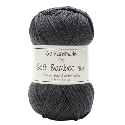 Włóczka Go Handmade Soft Bamboo "fine" / 17330 ciemny szary