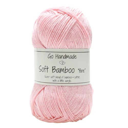 Włóczka Go Handmade Soft Bamboo "fine" / 17372 jasny róż