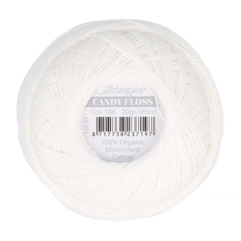 Kordonek Scheepjes Candy Floss 106 / biel