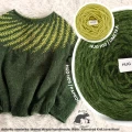 Autorka sweterka: Mama Mysza handmade; Wzór: Avena od Knit.Love.Wool; Na S autorka zużyła 5 motków Hug / paproć i 1 Hug / limetka