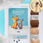 Zestaw amigurumi Piesek Patryk / włóczki szydełko książka i akcesoria