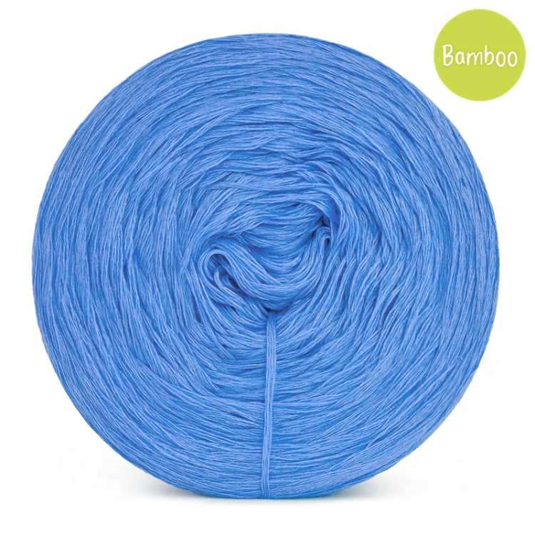KOKONEK Bamboo - niebieski, 4 nitki, 1200 m, 240 g - GOTOWY