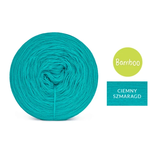 KOKONEK Bamboo - ciemny szmaragd, 4 nitki, 1200 m, 240 g - GOTOWY