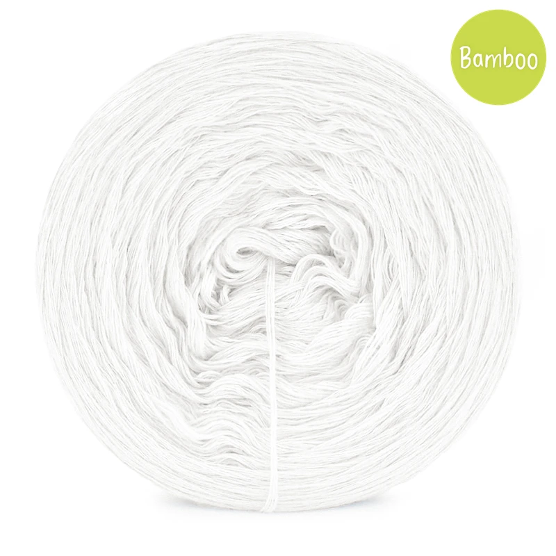 KOKONEK Bamboo - biel, 4 nitki, 1200 m, 240 g - GOTOWY