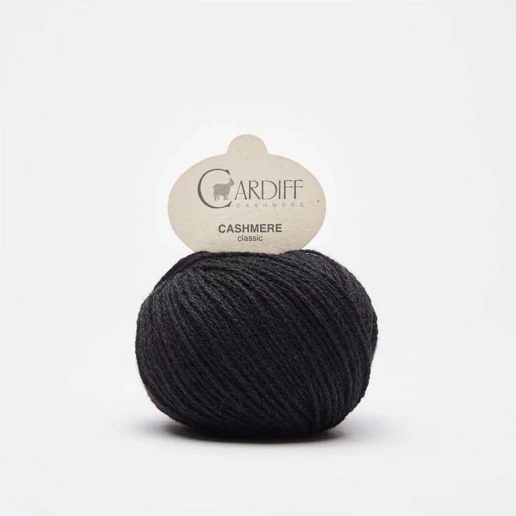 Włóczka Cardiff Cashmere Classic 516 / nero / czerń