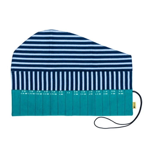Etui Della Q na szydełka Roll case linen / teal
